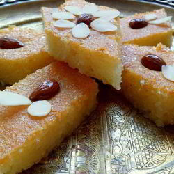 Рецепт Намуры — арабского манника, пропитанного сиропом с ароматом роз и флердоранжа