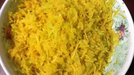 Рецепт насыпного манника с тыквенной начинкой