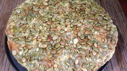 Рецепт насыпного манника с тыквенной начинкой