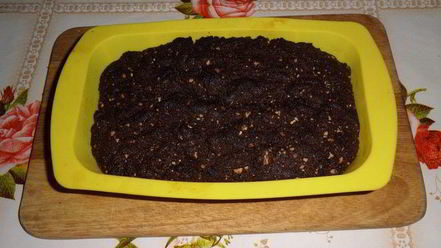 Рецепт постного шоколадного манника с миндалем