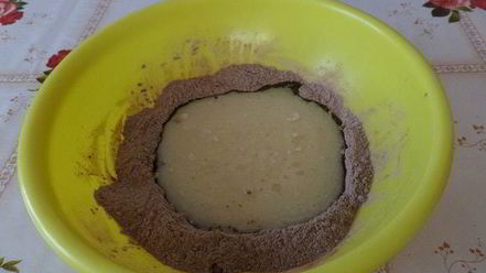 Рецепт постного шоколадного манника с миндалем