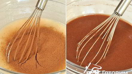 Рецепт постного шоколадного манника