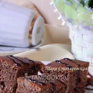 Рецепт Шоколадного манника на сметане