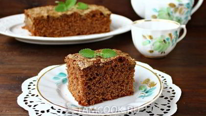 Рецепт Шоколадного манника с халвой