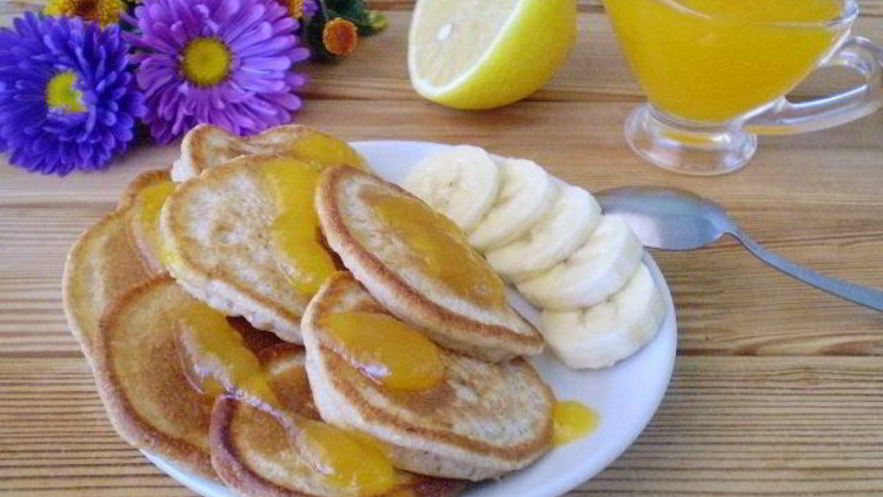 Рецепт гречневых оладий с бананом