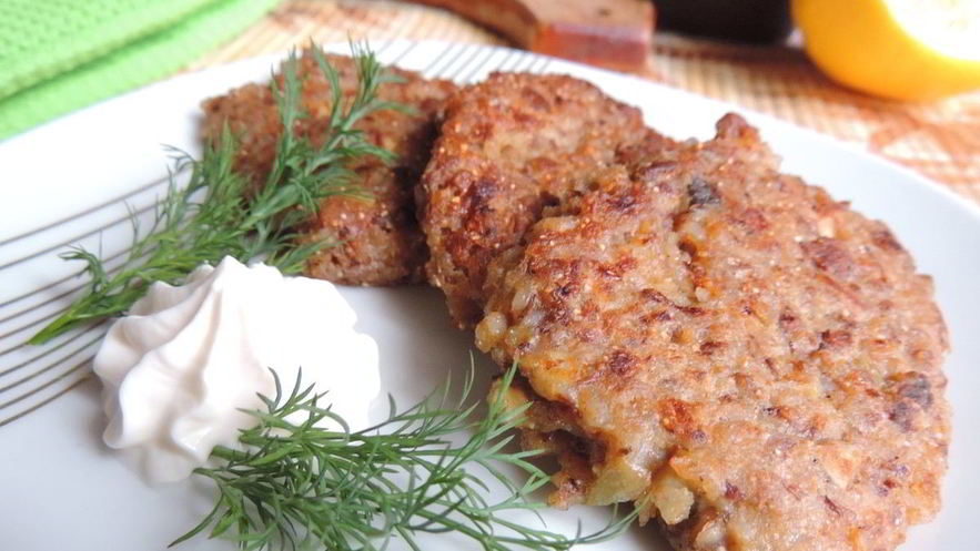 Рецепт гречневых оладий с грибами