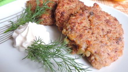 Рецепт гречневых оладий с грибами