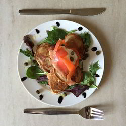 Рецепт Гречневых оладий с семгой