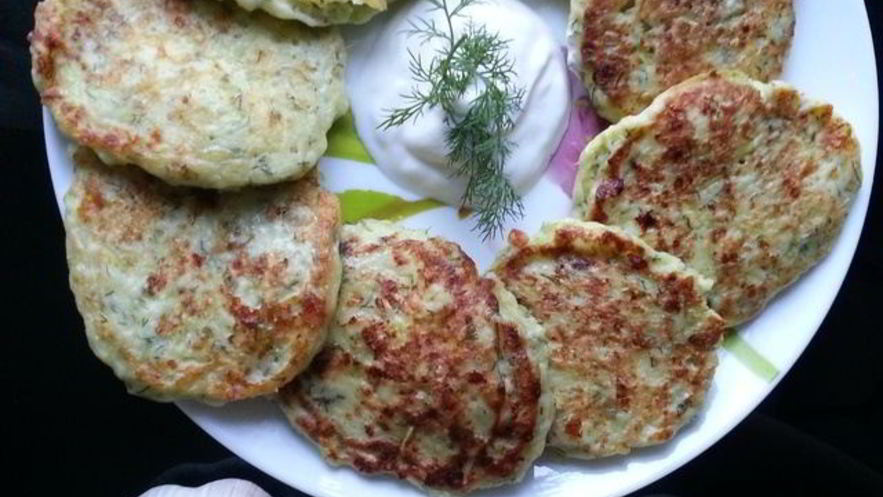 Рецепт кабачковых оладий с творогом