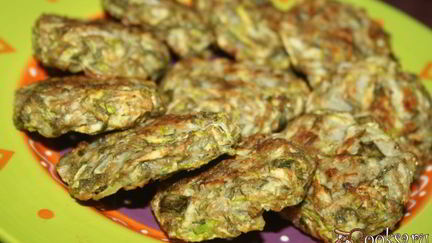 Рецепт Кабачковых оладий в духовке без масла