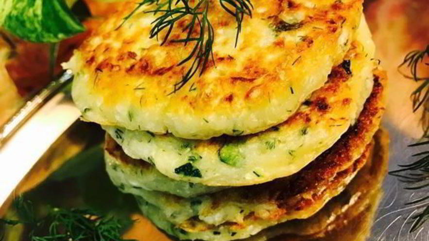 Рецепт капустна-кабачковых оладьи на кефире