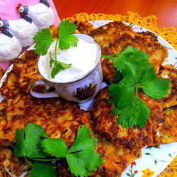 Рецепт Оладушек из китайской капусты с брынзой