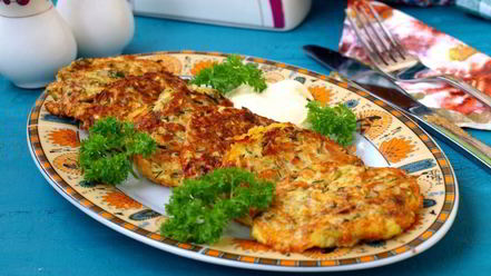 Рецепт оладий из кабачков с манной крупой