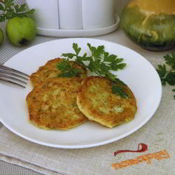 Рецепт Оладий из кабачков с творогом