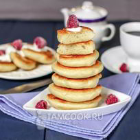 Оладьи на кефире пышные