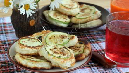 Рецепт оладий с кабачками кружками