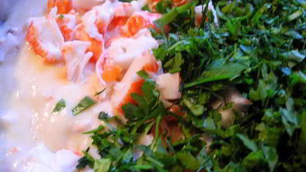 Рецепт оладий с семгой и зеленью