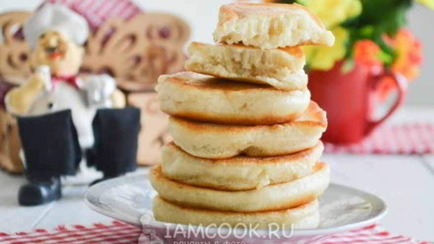 Рецепт пышных оладий на ряженке