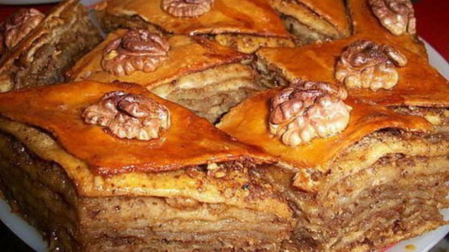 Рецепт пахлавы с грецким орехом по-домашнему