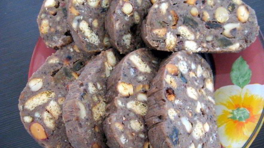 Рецепт кондитерской колбаски из печенья