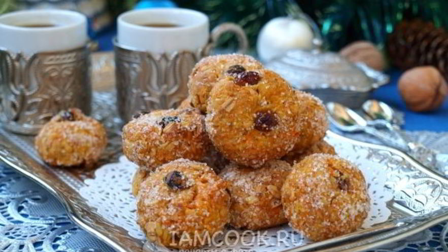 Рецепт морковного печенья с овсяными хлопьями