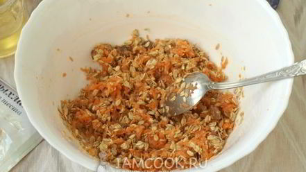 Рецепт морковного печенья с овсяными хлопьями