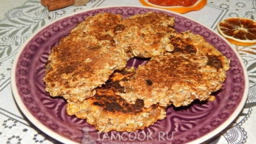 Рецепт овсяного печенья на сковороде