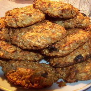 Рецепт Овсяного печенья с яблоками и ананасами