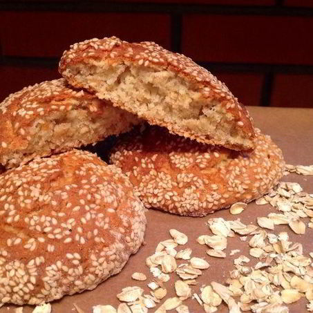 Рецепт Овсяного печенья в кунжуте