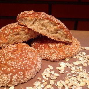 Рецепт Овсяного печенья в кунжуте