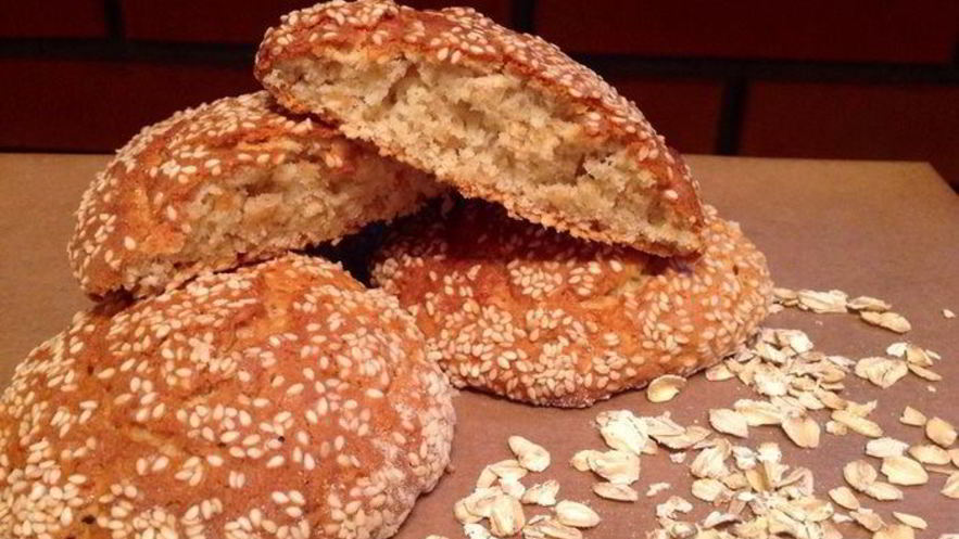 Рецепт овсяного печенья в кунжуте