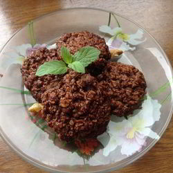 Рецепт Овсяного шоколадна-орехового печенье