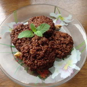 Рецепт Овсяного шоколадна-орехового печенье