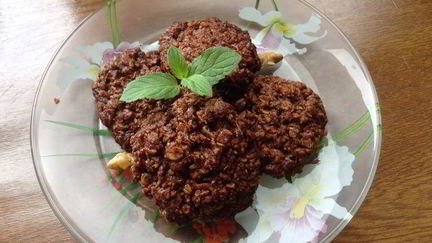 Рецепт Овсяного шоколадна-орехового печенье