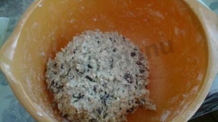 Рецепт печенья овсяного с орехами, шоколадом и сушеной клюквой