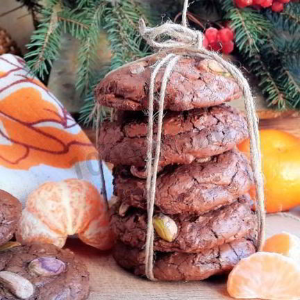 Рецепт Шоколадного печенья с фисташками