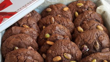 Рецепт шоколадного печенья с фисташками