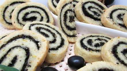 Рецепт сырного печенья с маслинами и ароматом лимона