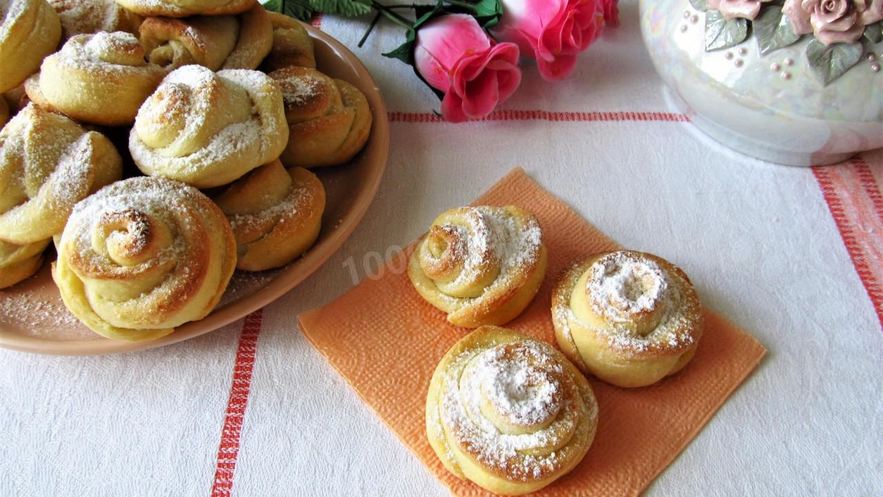 Рецепт творожного печенья розочки