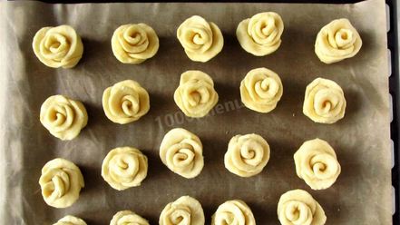 Рецепт творожного печенья розочки