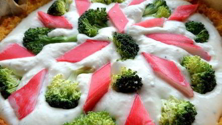 Рецепт киша на овощном корже с крабовыми палочками