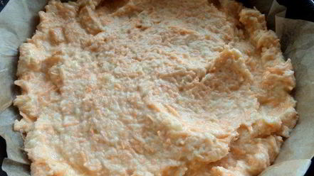 Рецепт киша на овощном корже с крабовыми палочками