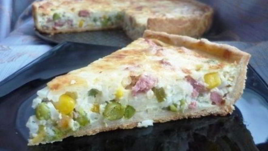 Рецепт киша с гавайской смесью