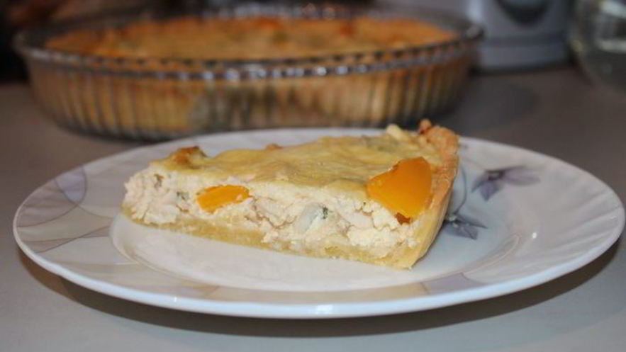Рецепт киша с курицей, перцем и сельдереем