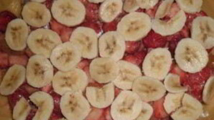 Рецепт клубнично-бананового пирог