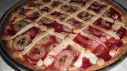 Рецепт клубнично-бананового пирог