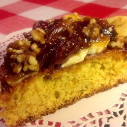 Рецепт Кукурузного пирога с фруктами и орехами