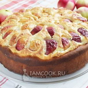 Рецепт Манного пирога с фруктами