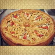 Рецепт Открытого рыбного пирога с грибами