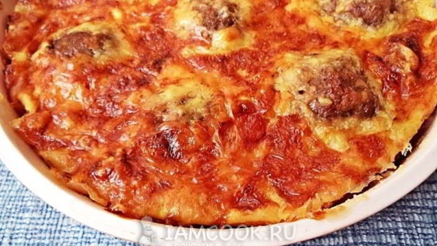 Рецепт пирога из кабачков с фаршем